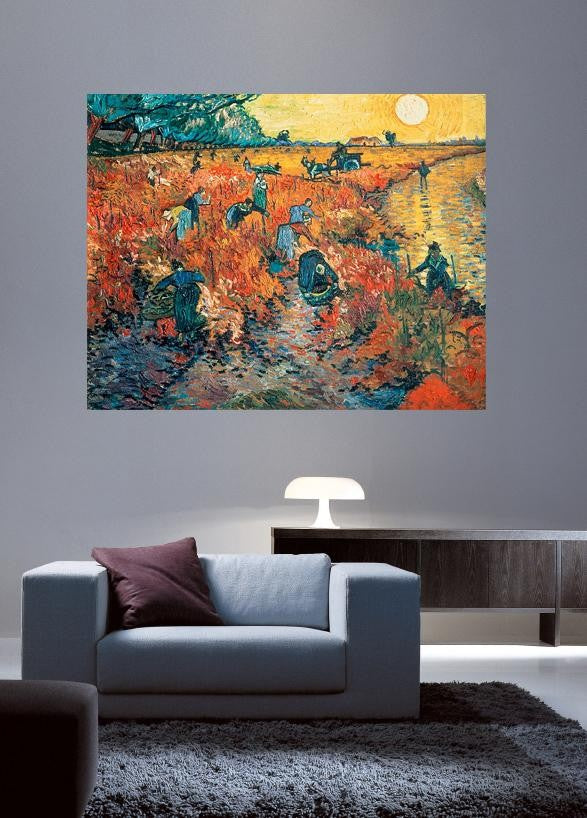 van Gogh "Red Vineyards at Arles" (1888) Glossy Poster