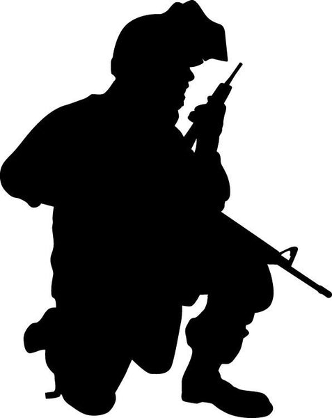Haynes Military Soldier II Silhouette Wall Decal Cutout