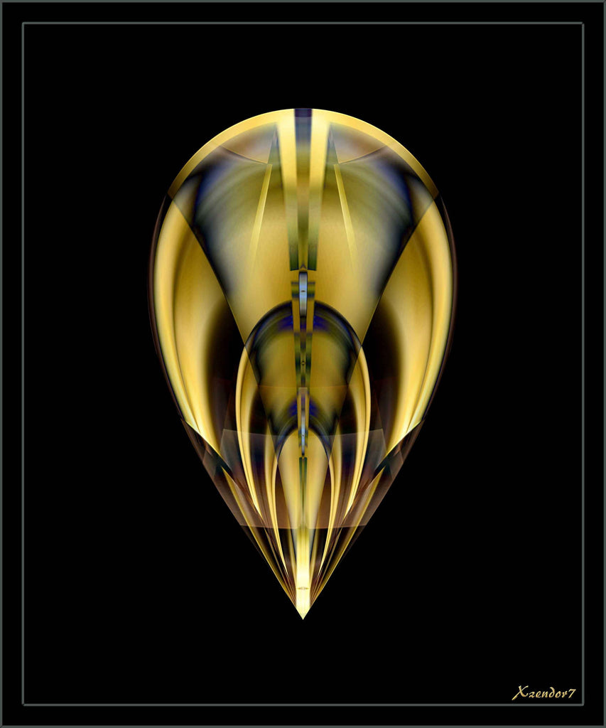 Xzendor7 "Eliptical Golden Spheres" Wall Decal