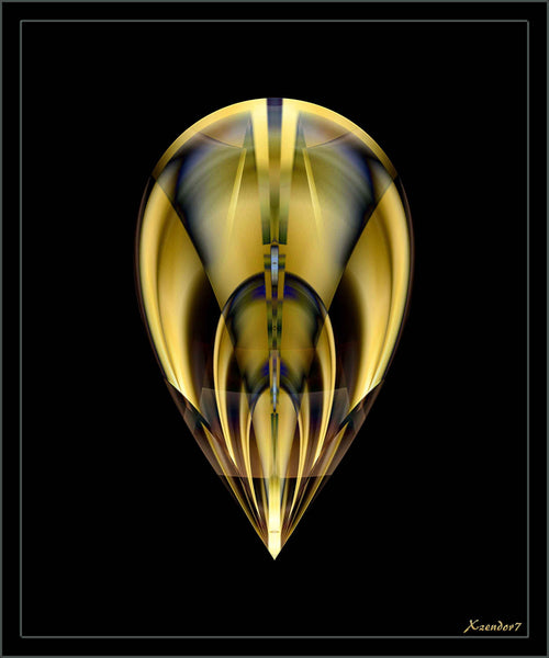 Xzendor7 "Eliptical Golden Spheres" Wall Decal