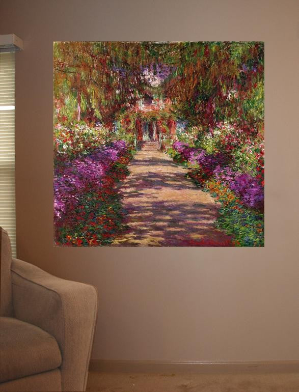 Monet "A Pathway in Monet's Garden" (1902) Glossy Poster