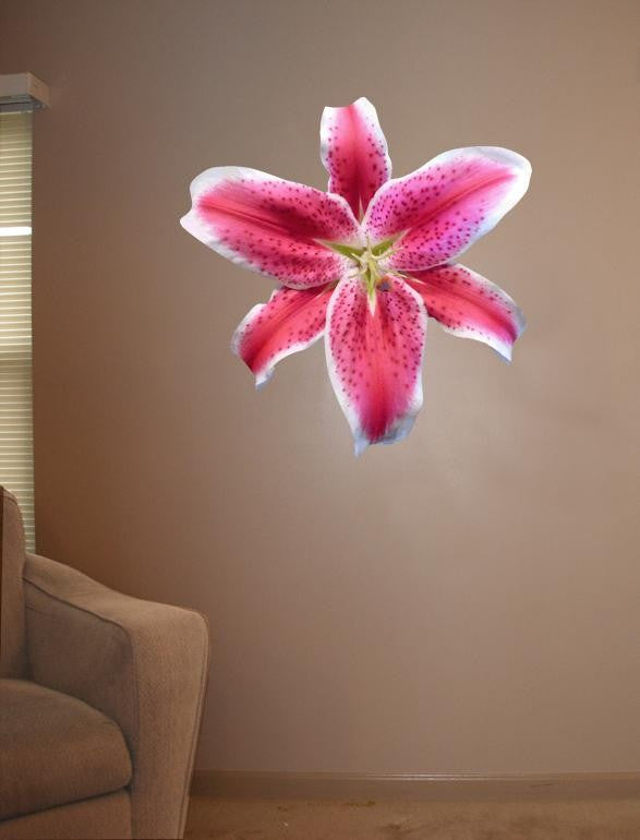 Hollis Pink Stargazer Lily Wall Decal Cutout