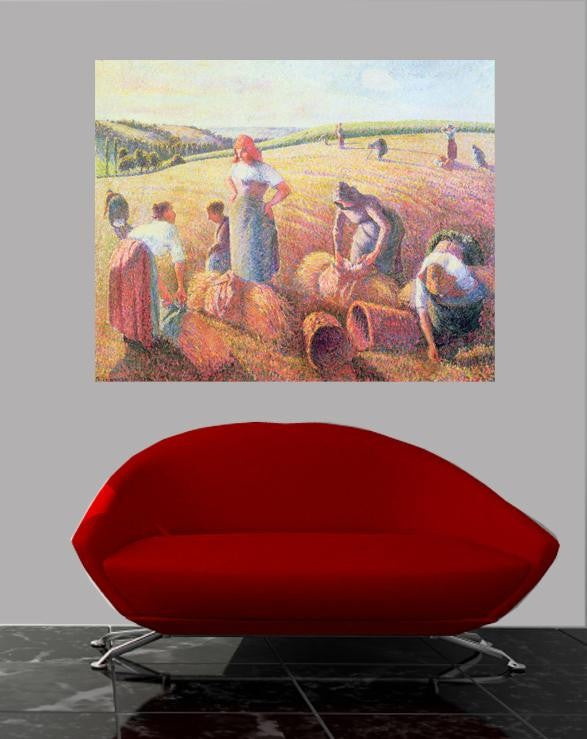 Pissarro "The Gleaners" (1889) Glossy Poster