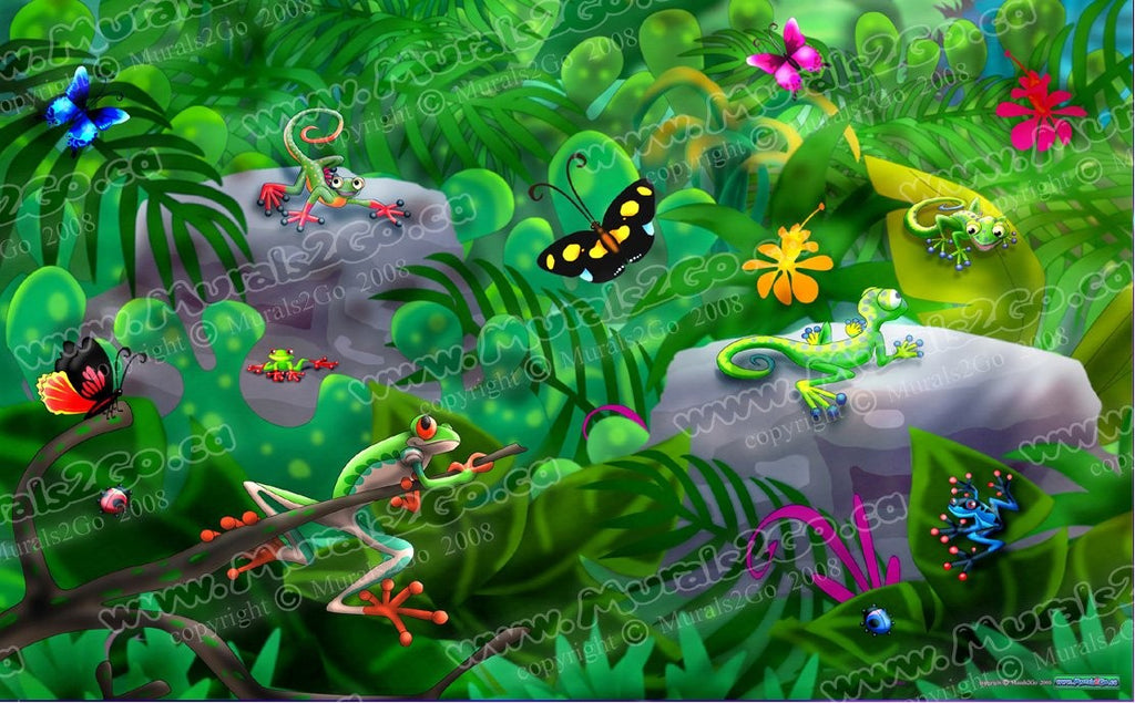 Murals2Go Jungle Critters Glossy Poster