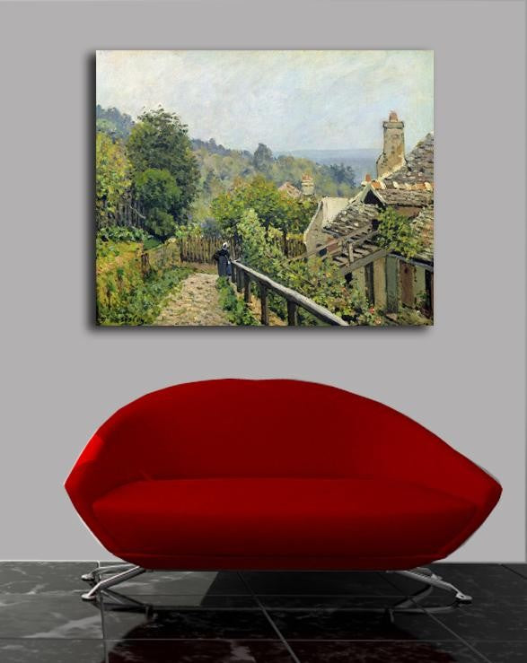 Sisley "Louveciennes or, The Heights at Marly" (1873) Canvas Installed