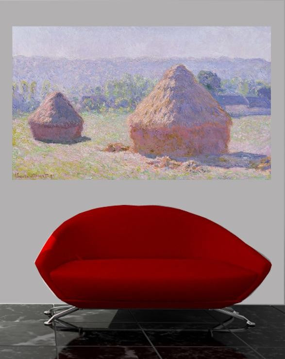 Monet "The Haystacks" (1891) Wall Decal