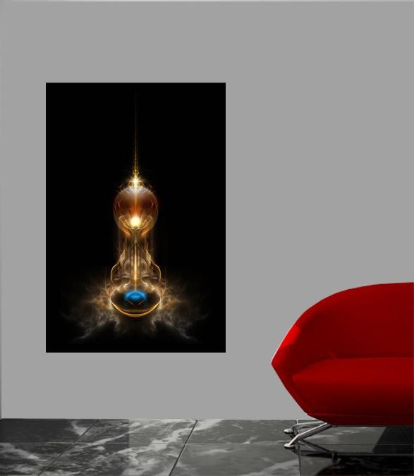 Xzendor7 "Orb of Light on Black" Wall Decal