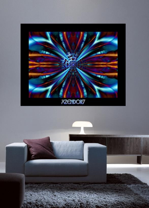 Xzendor7 "Satin Wings of Hyperian Blue" Wall Decal