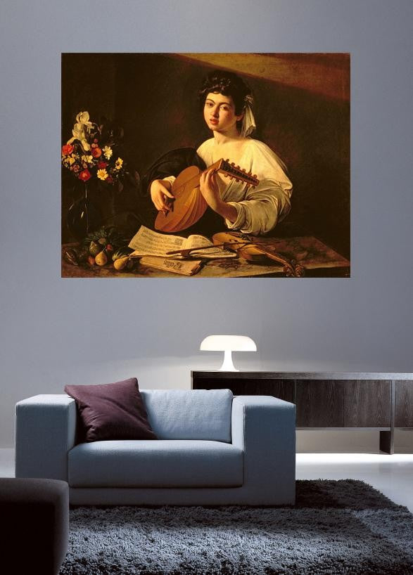 Caravaggio "The Lute Player" (1595) Glossy Poster