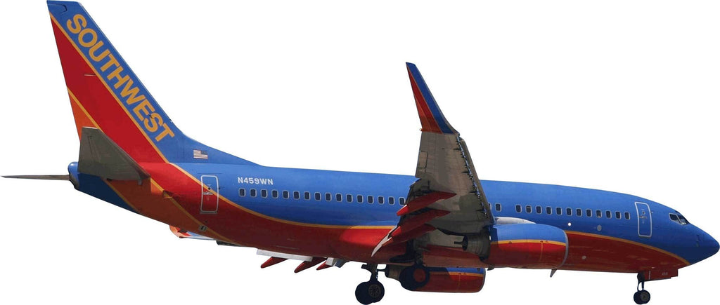 Chibi Southwest 737 Landing Wall Decal Cutout
