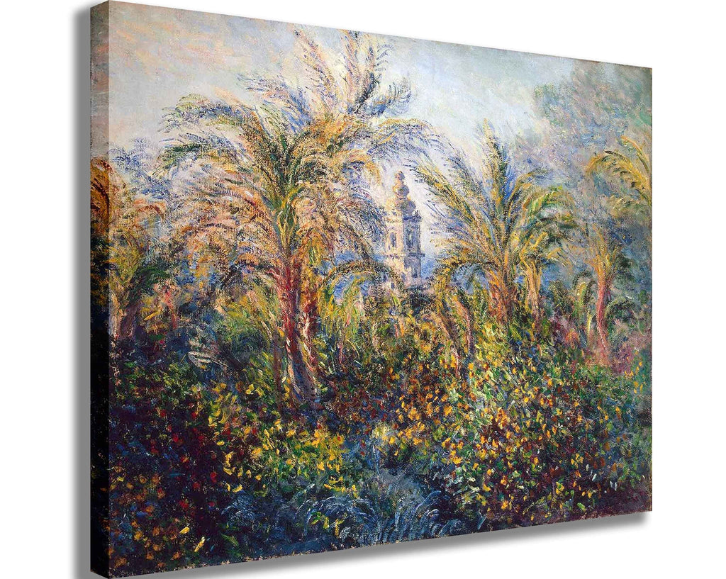 Monet "Garden in Bordighera, Impression of Morning" (1884) Canvas Printed