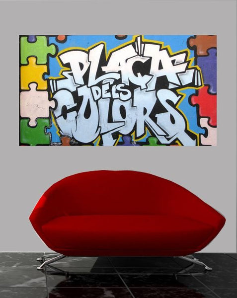 Magaletti "Placa dels Colors" Glossy Poster