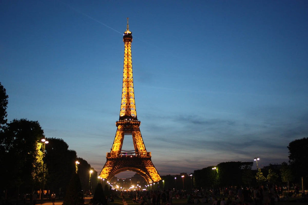 Wilcox "Paris France Eiffel Dusk" Glossy Poster