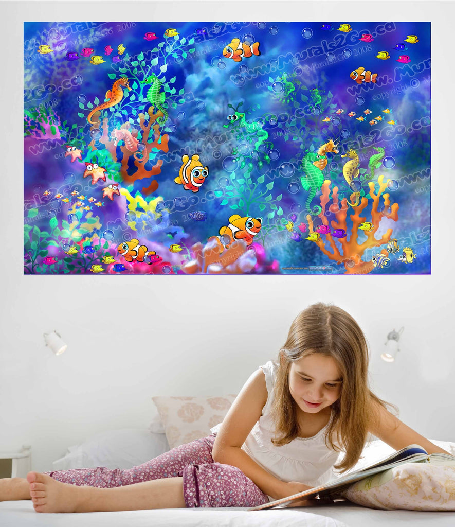 Murals2Go Seahorses Glossy Poster