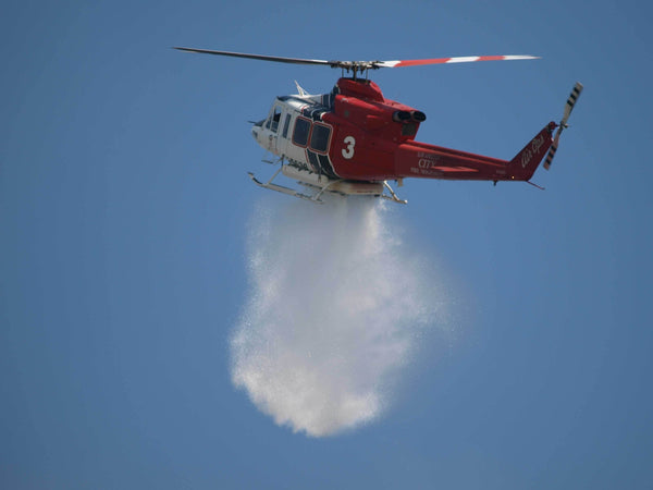 Chibi LAFD Fire 3 Water Drop Helicopter Glossy Poster