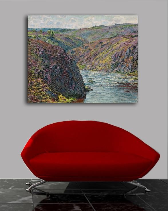 Monet "Ravines of the Creuse at the End of the Day" (1889) Canvas Installed