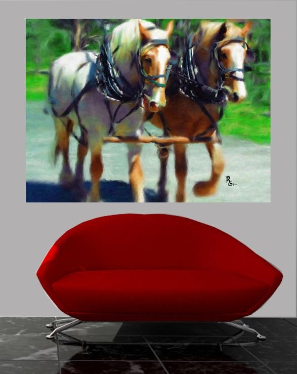 Tymeless Wonders Draft Horses Glossy Poster