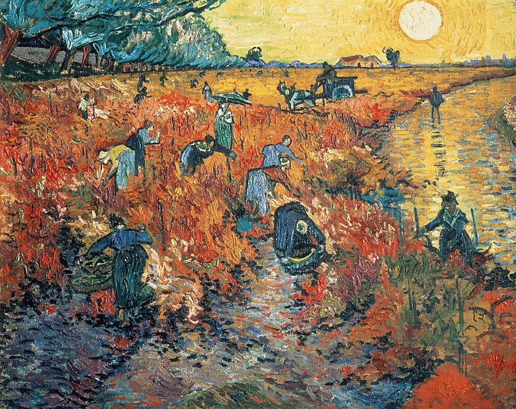 van Gogh "Red Vineyards at Arles" (1888) Glossy Poster