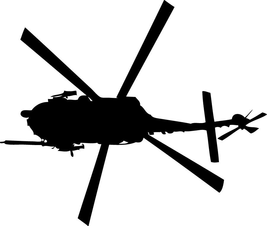 Haynes Silhouette Helicopter XI Wall Decal Cutout