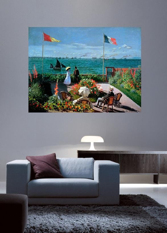 Monet "The Terrace at Sainte-Adresse" (1867) Wall Decal