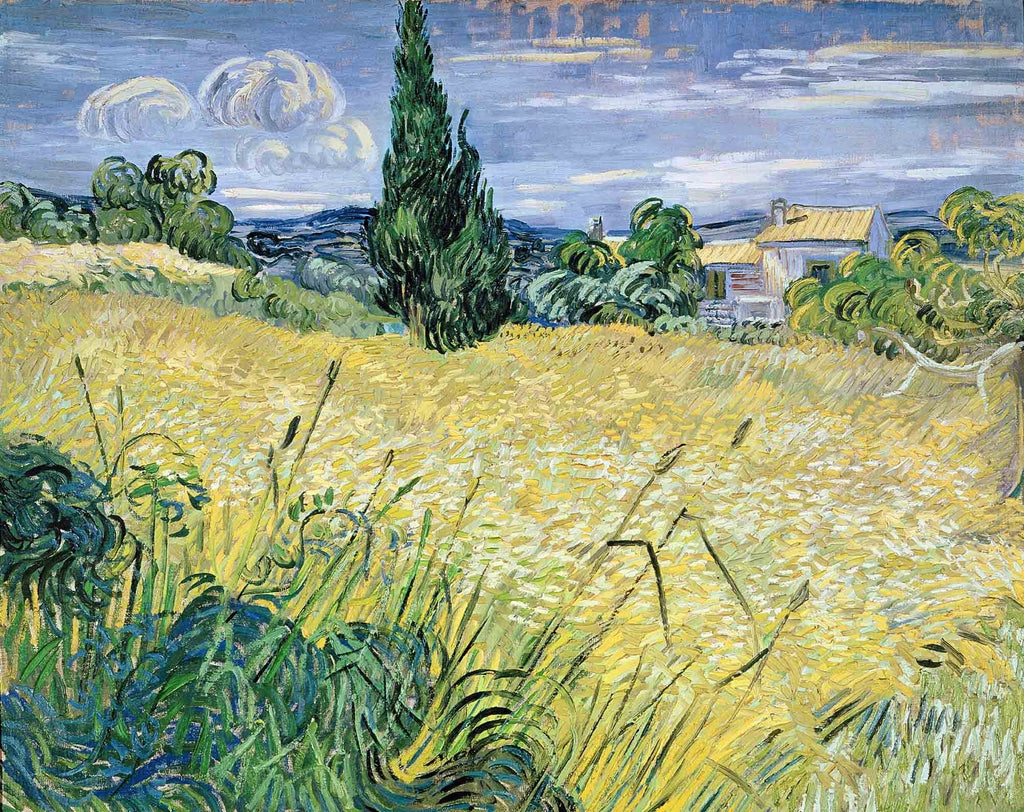 van Gogh "Landscape with Green Corn" (1889) Wall Decal