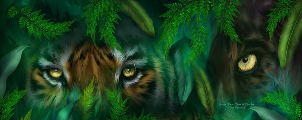 Cavalaris "Jungle Eyes Tiger & Panther" Glossy Poster