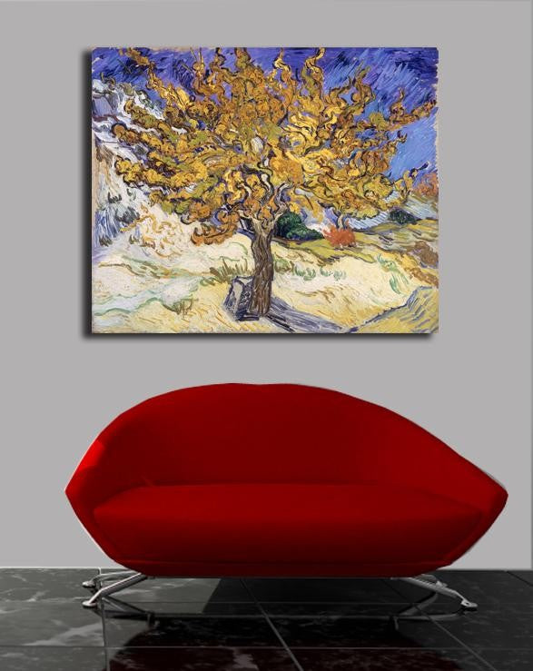van Gogh "Mulberry Tree" (1889) Canvas Installed