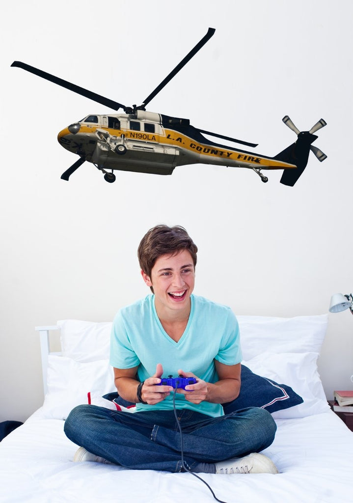 Chibi LACoFD Copter 19 II Wall Decal Cutout
