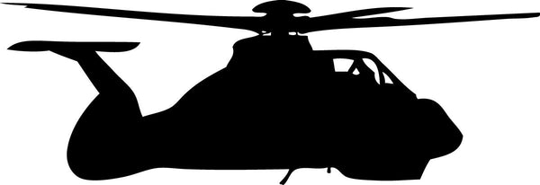 Haynes Silhouette Helicopter VI Wall Decal Cutout