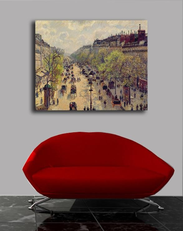 Pissarro "Boulevard Montmartre" (1897) Canvas Installed