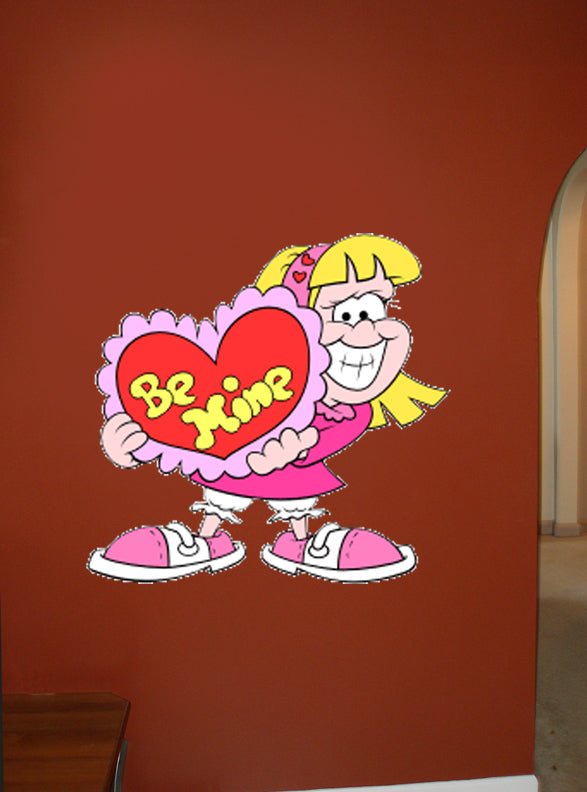 Valentines - Be Mine Wall Decal Cutout Installed