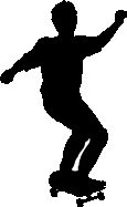 Skateboard Silhouette XIII Wall Decal Cutout