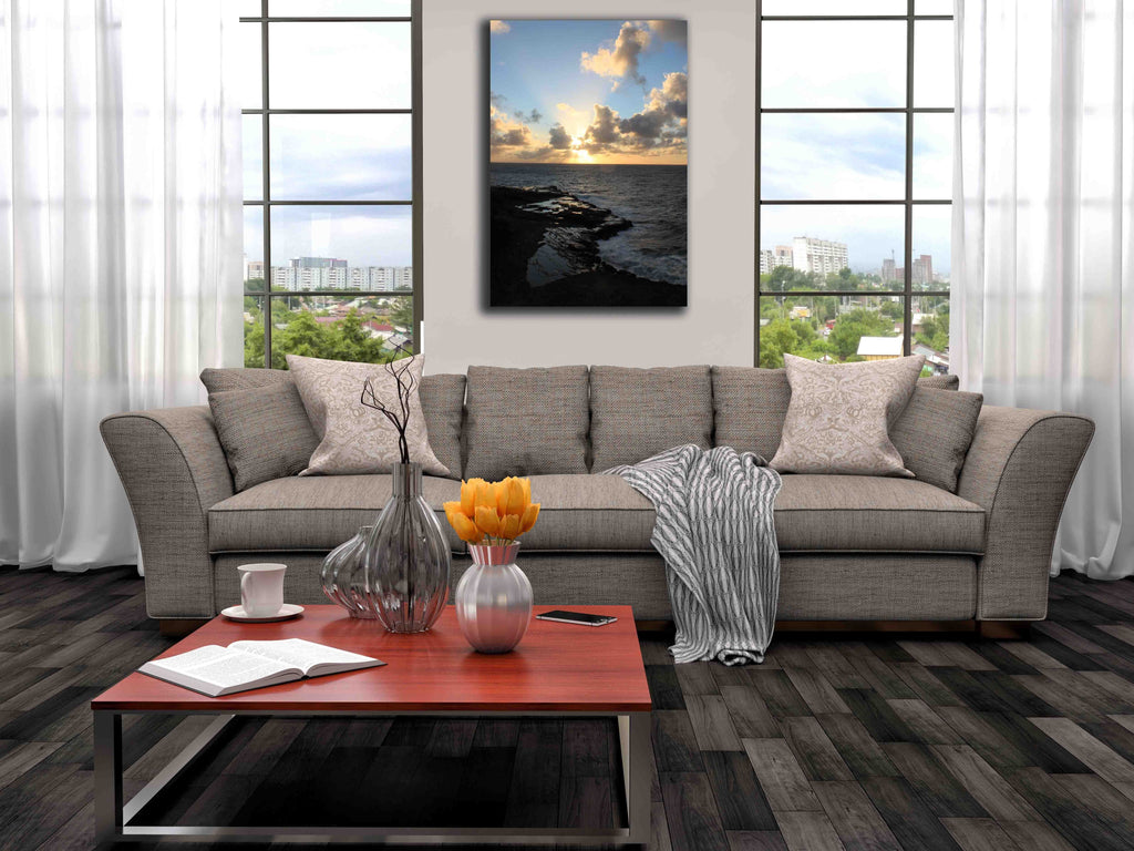 Howard Ocean Sunset Canvas Installed