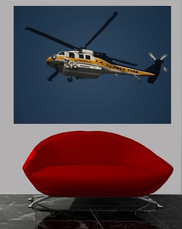 Chibi LACoFD Copter 19  II Glossy Poster