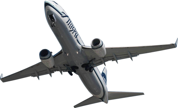 Chibi Alaska Air 737 Flyover Wall Decal Cutout