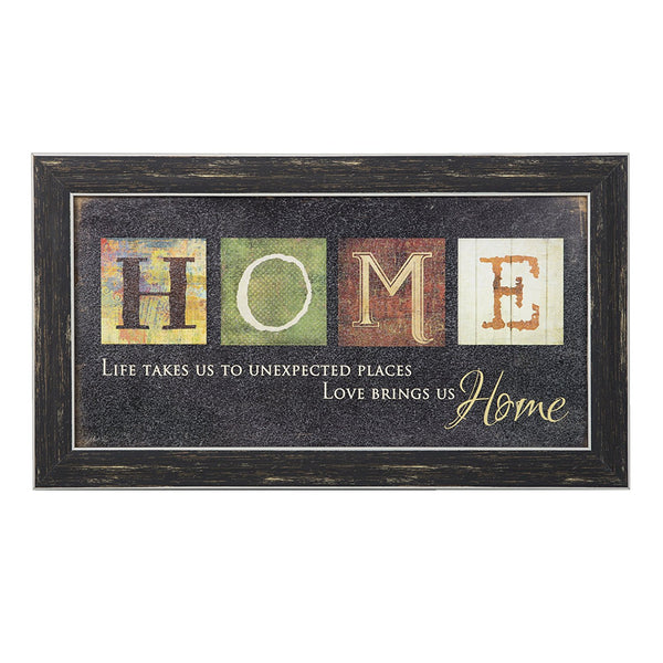 Premium Home Country Inspirational Marla Rae "Home" Hanging Wall Art 11" x 20"
