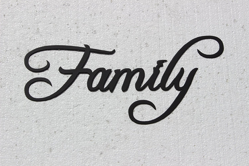 Family Word Home Decor Metal Wall Art 9"x15"