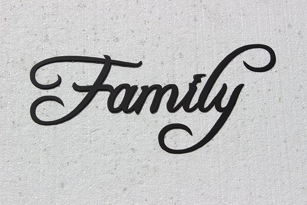 Family Word Home Decor Metal Wall Art 9"x15"