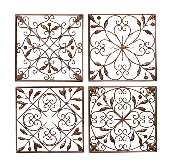Deco 4 Piece Metal Wall Decor