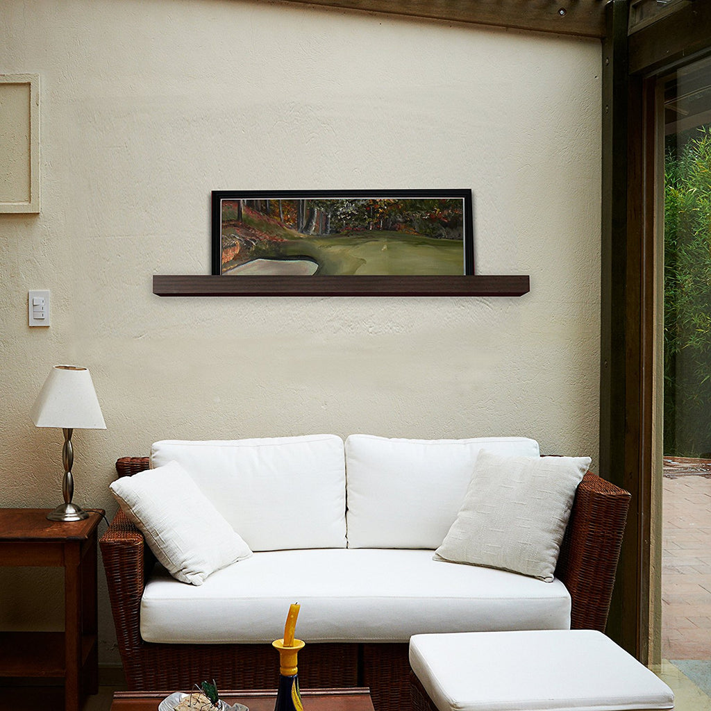 InPlace Floating Wall Shelf Espresso Installed