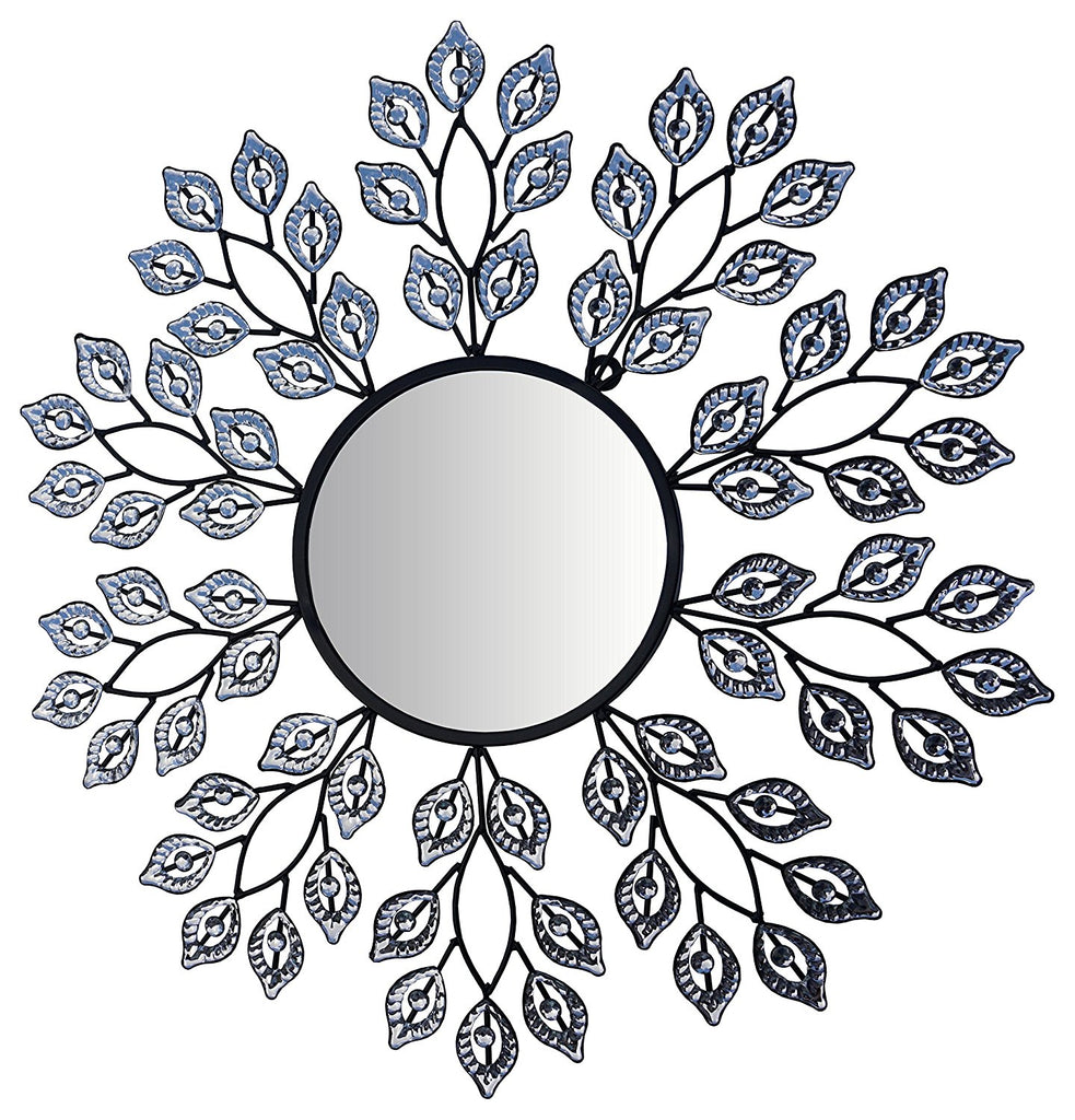 Lulu Decor 25" Decorative Leaf Metal Wall Mirror