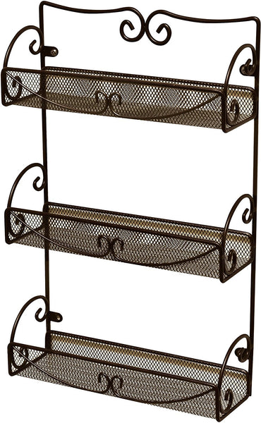 DecoBros 3 Tier Wall Mounted Spice Rack 11"x17.5"