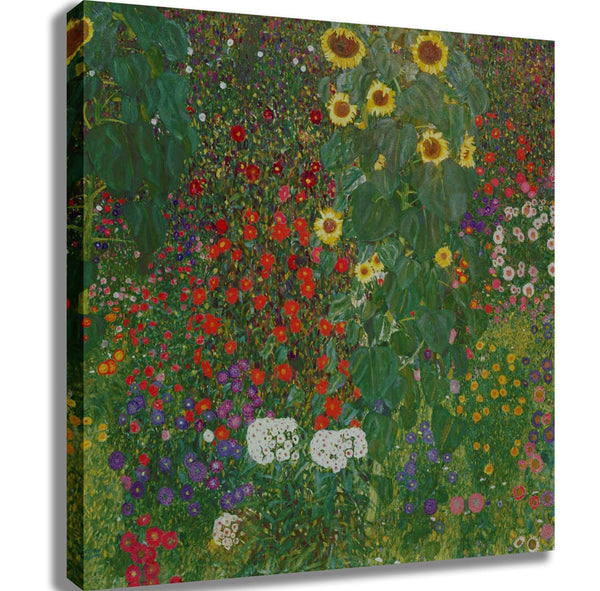 Klimt "Farm Garden with Flowers" (1906) Canvas Printed