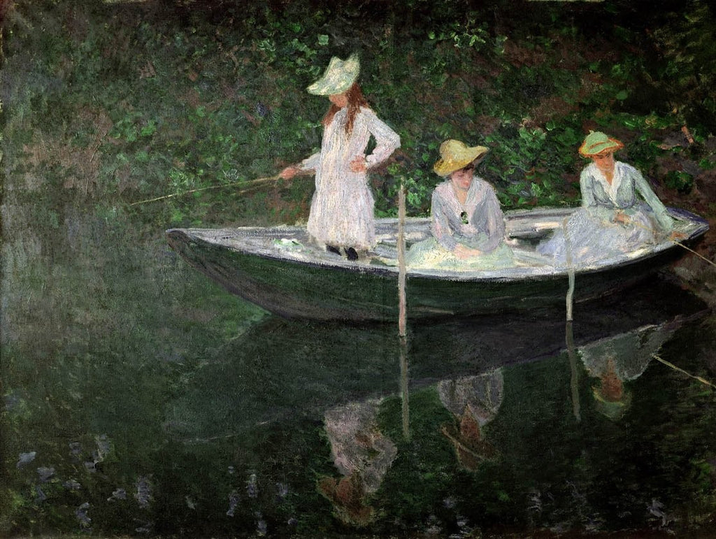 Monet "The Boat at Giverny" (1887) Glossy Poster