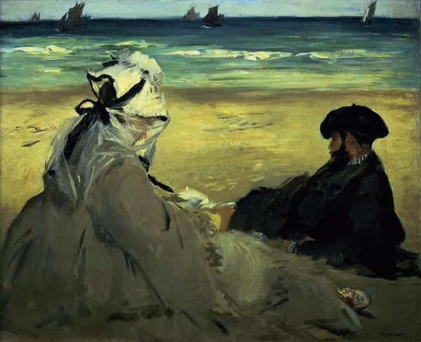 Manet "On the Beach" (1873) Wall Decal