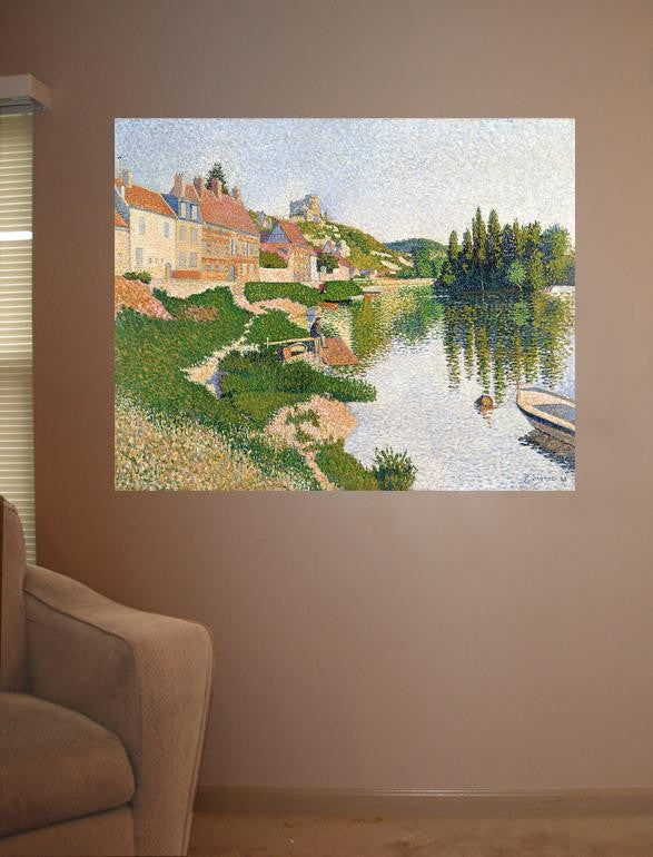 Signac "The River Bank" (1886) Wall Decal