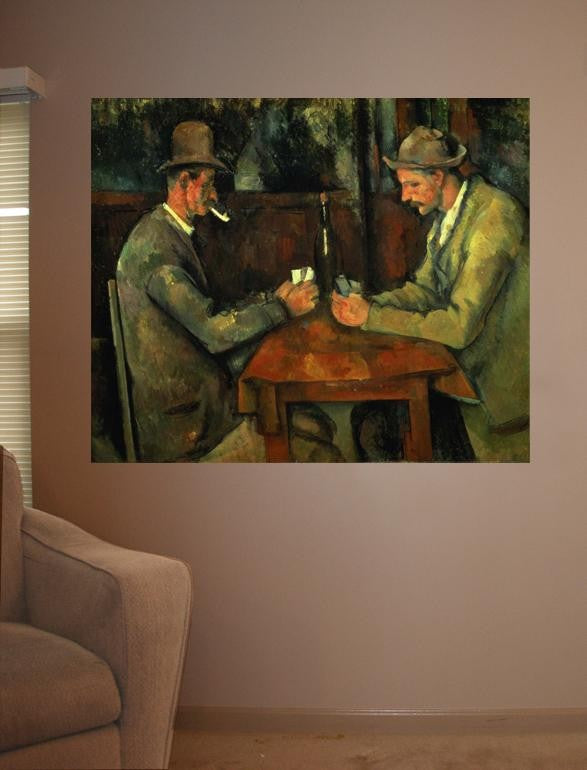 Cezanne "The Card Players" (19th) Glossy Poster