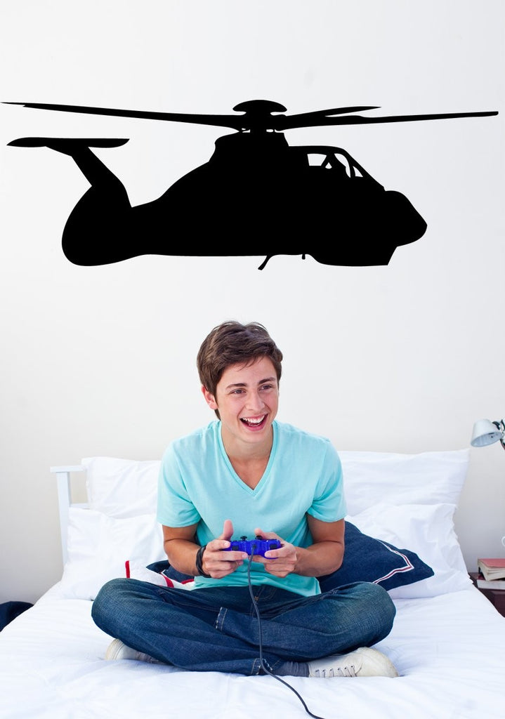 Haynes Silhouette Helicopter VI Wall Decal Cutout