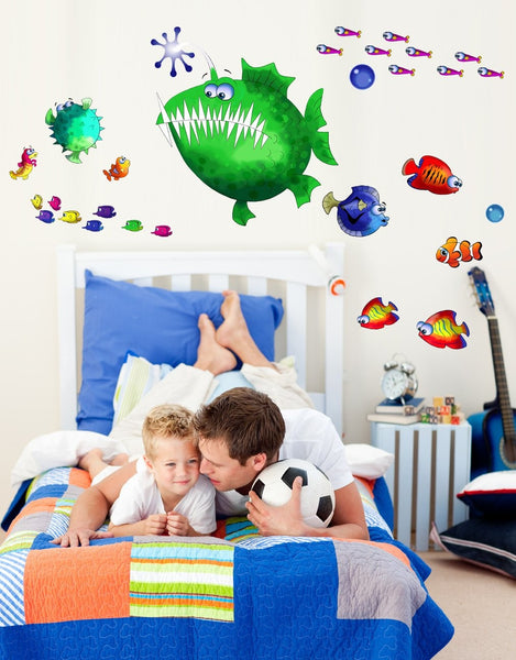 Murals2Go Angler Fish Multi-Pack Wall Decals