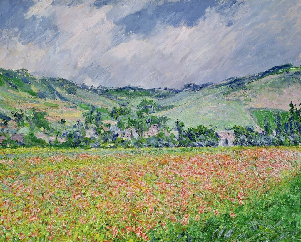 Monet "The Poppy Field Near Giverny" (1885) Glossy Poster